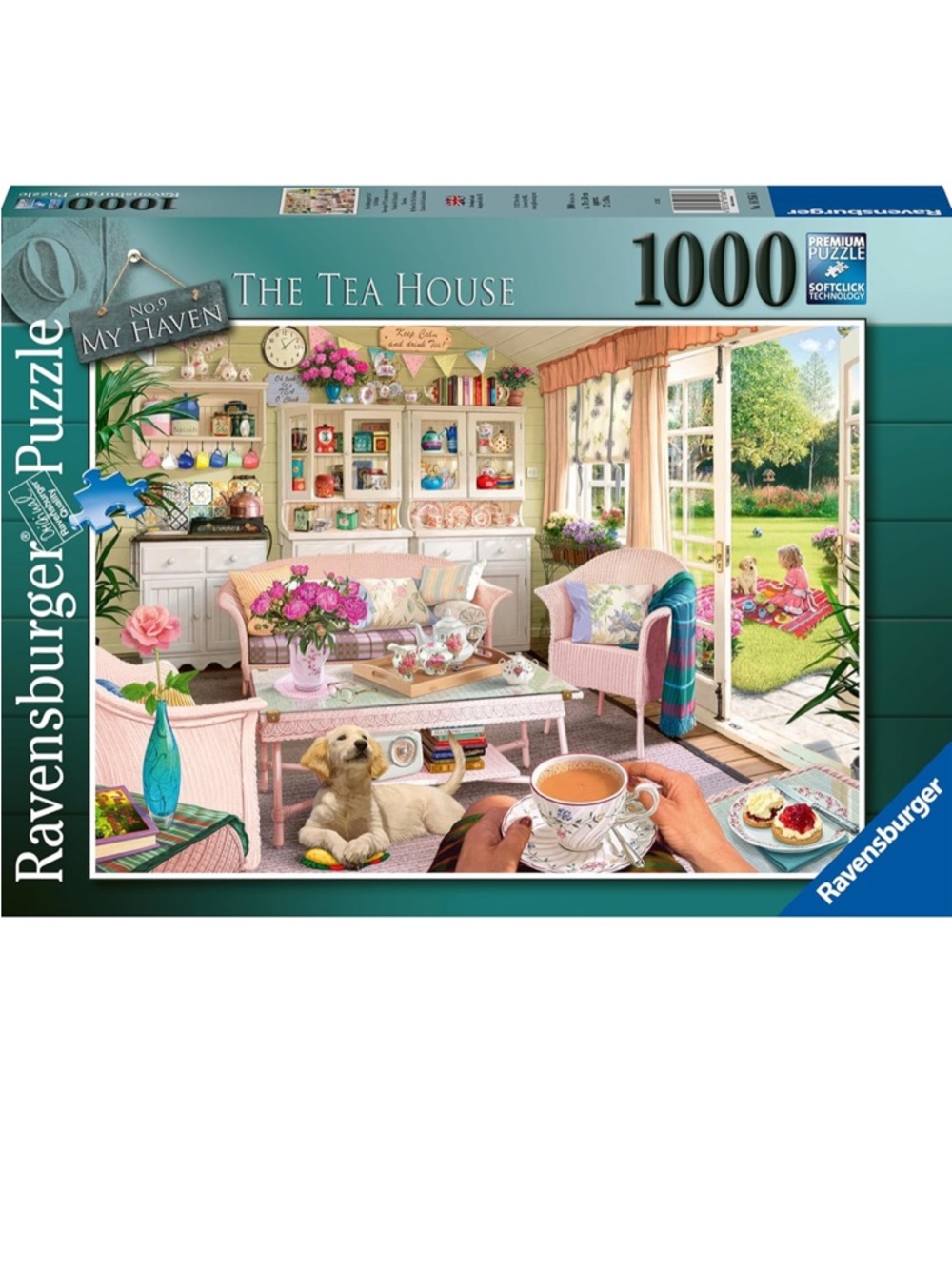 Ravensburger my haven #9 Cozy Tea Room Puzzle - Pink, Teal & Cream